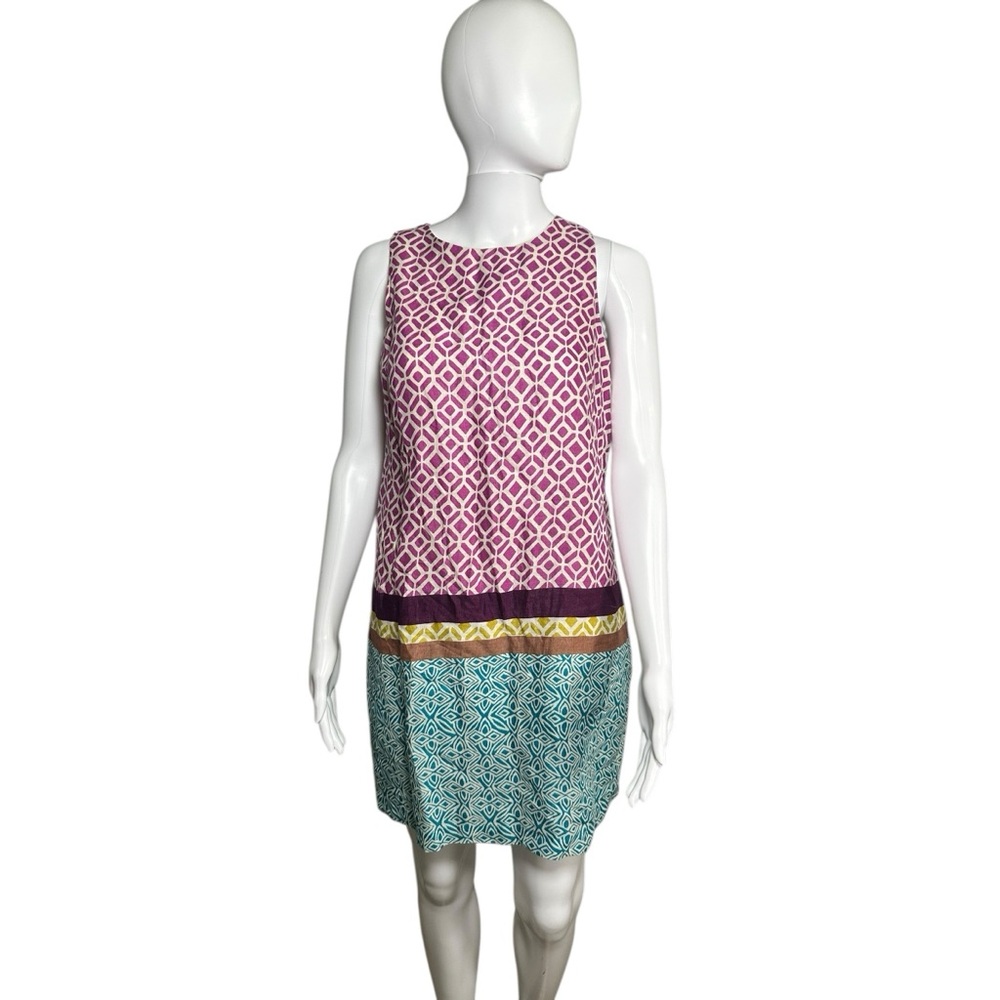 LOFT Pink Sheath Mini Dress Sleeveless Crew Neck 6P
